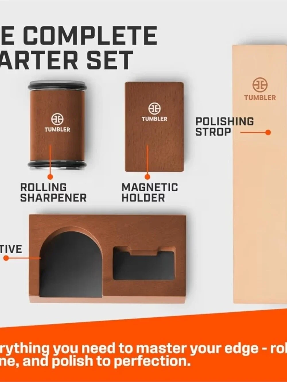 Tumbler Rolling Knife Sharpener Starter Set